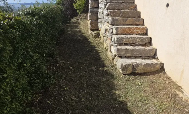 taille d'une haie d'Eleagnus et débroussaillage au Lavandou, Hyères, GBS Paysage